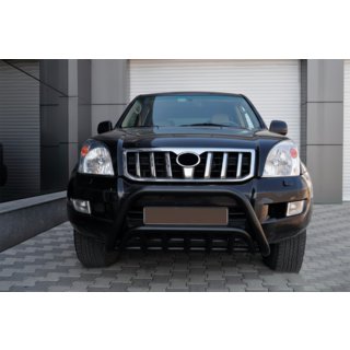 Lage bullbar WT002 Black (RVS) Toyota Land Cruiser Prado 120 2002–2009 foto 2