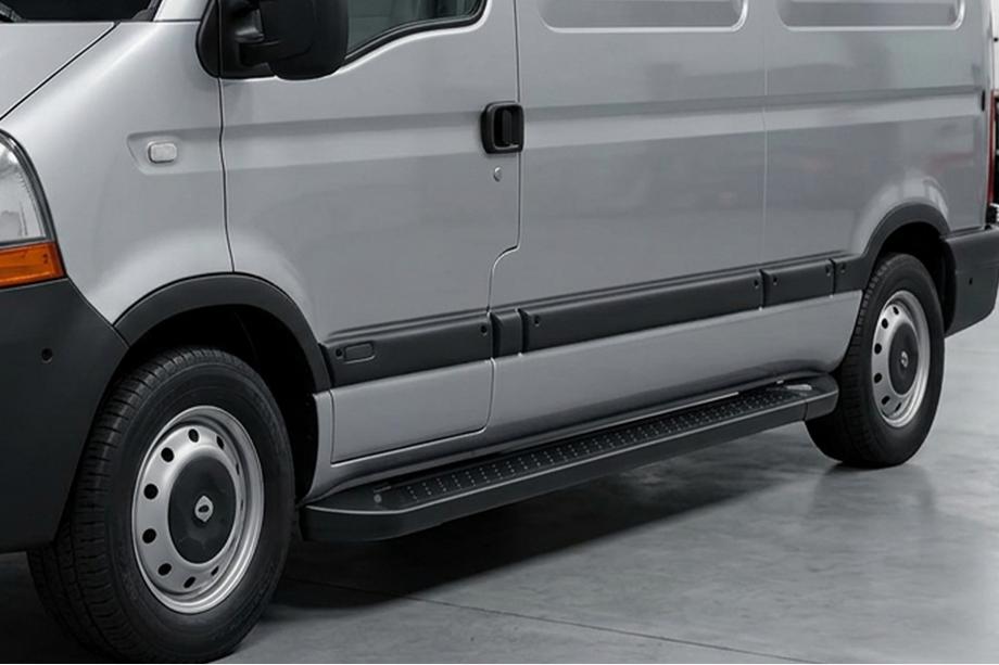 Opel Movano 2004–2010 Allmond Black zijtreden (2 st., aluminium) Image