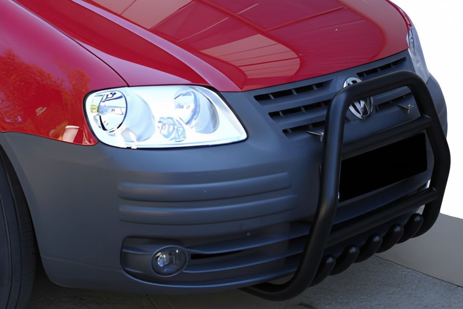 Volkswagen Caddy 2004–2010 Bullbar QT007 Black (roestvrij staal) Image