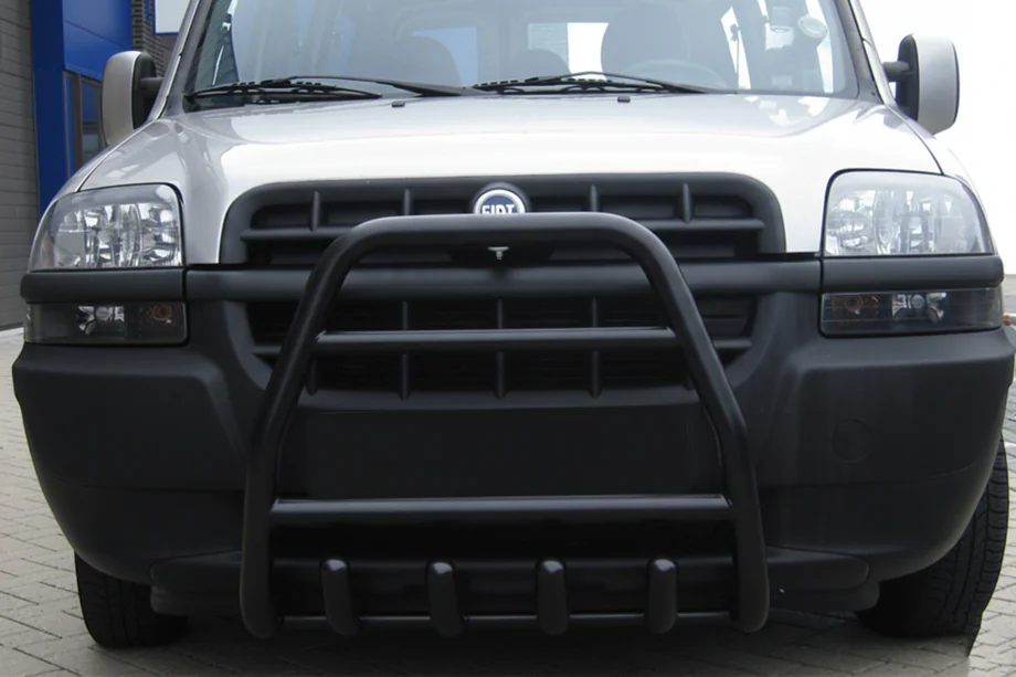 Fiat Doblo I 2001–2005 Bullbar voorzijde QT007 Black (RVS) Image