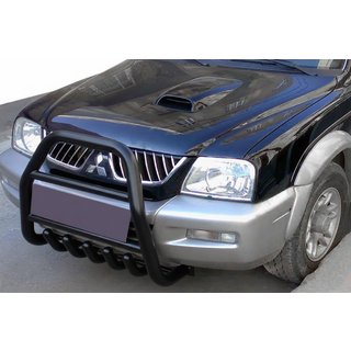 Bullbar QT007 Black (roestvrij staal) Mitsubishi L200 1996–2006