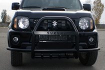 Suzuki Jimny 1998–2018 Bullbar QT007-Exclusive Black (met opschrift, RVS) foto 2