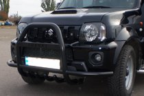 Suzuki Jimny 1998–2018 Bullbar QT007-Exclusive Black (met opschrift, RVS) foto 6