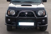 Suzuki Jimny 1998–2018 Bullbar QT007-Exclusive Black (met opschrift, RVS) foto 3