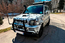 Suzuki Jimny 1998–2018 Bullbar QT007-Exclusive Black (met opschrift, RVS) foto 1