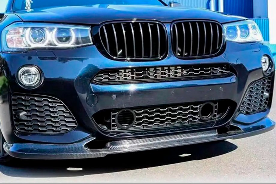 BMW X4 F26 2014–2018 Front bumper lip (voor M-Sport, carbon) Image