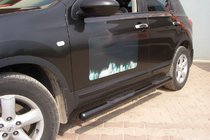 Nissan Qashqai 2007–2010 Sidebars Black (2 st., RVS) foto 2