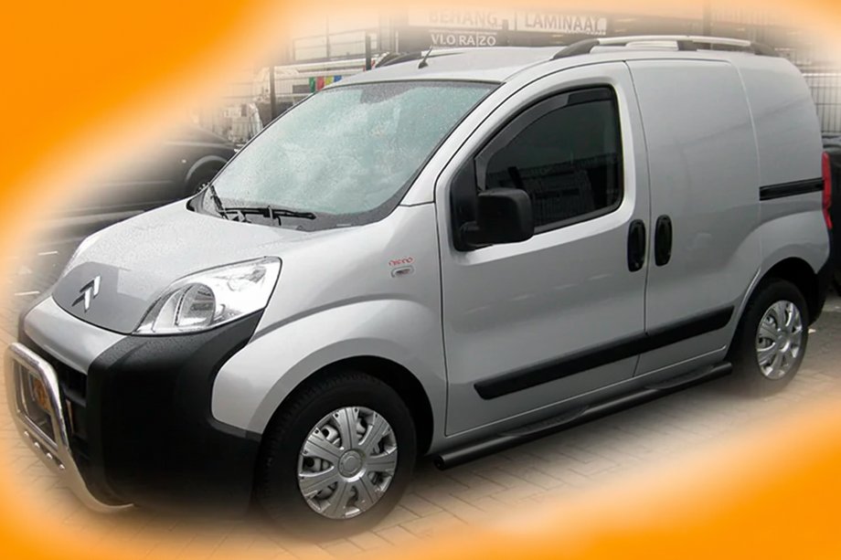 Peugeot Bipper 2008–2017 Sidebars Black (2 st., RVS) Image