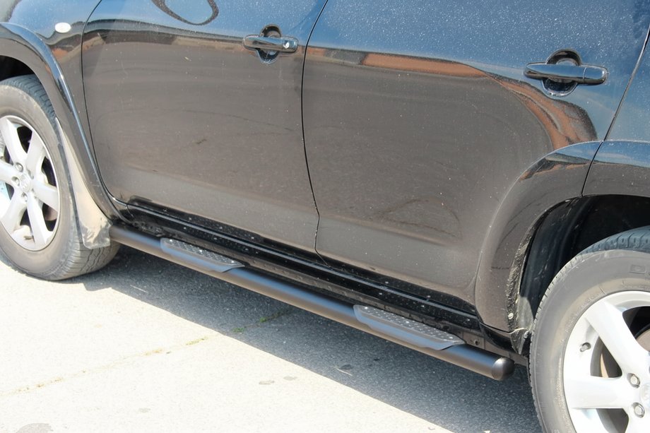 Toyota Rav 4 2006–2013 Zijbuizen voor standaardbasis Black (2 st., RVS) Foto 4