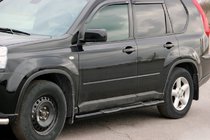 Nissan X-trail T31 2007–2014 Sidebars BB002 Black (2 st., RVS) foto 4