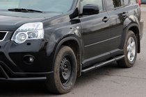 Nissan X-trail T31 2007–2014 Sidebars BB002 Black (2 st., RVS) foto 2