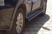 Mitsubishi Pajero Wagon III 1999–2006 Sidebars OEM-montage Black (2 stuks, RVS) foto 1