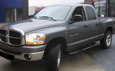 Dodge RAM (DR/DH/D1/DC/DM) 2002–2009 Schuine sidebars Black (2 st., RVS) foto 1