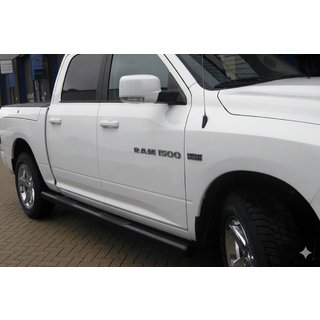 Standaard sidebars Black (2 stuks, RVS) Dodge RAM (DR/DH/D1/DC/DM) 2002–2009 foto 1
