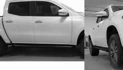 Mercedes X-klasse 2017–2020 Siderails met schuin aflopende uiteinden Black (2 st., RVS) foto 2