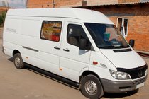 Mercedes Sprinter W901/902/903/904/905 1995–2006 Sidebars Black (2 st., RVS) Lange wielbasis, Ø60 foto 2