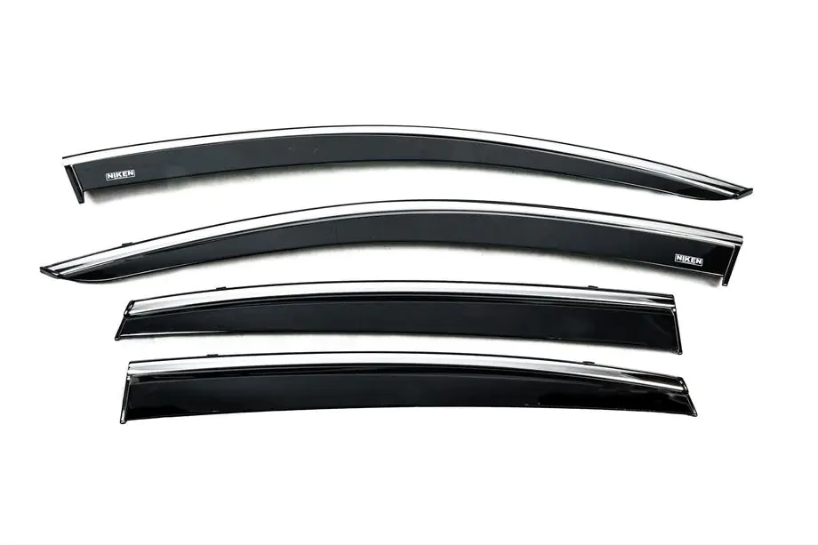 Subaru XV 2017–2023 Raamwindschermen met chromen sierlijst (set van 4, Niken) Image