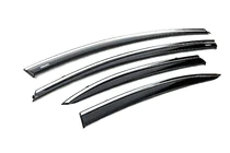 Honda Civic Sedan VIII 2006–2011 Raamwindschermen met chromen sierlijst (set van 4, Niken) foto 3