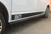 Volkswagen T5 2010–2015 Sidebars Black (2 st., RVS) foto 6