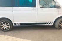 Volkswagen T5 2010–2015 Sidebars Black (2 st., RVS) foto 10