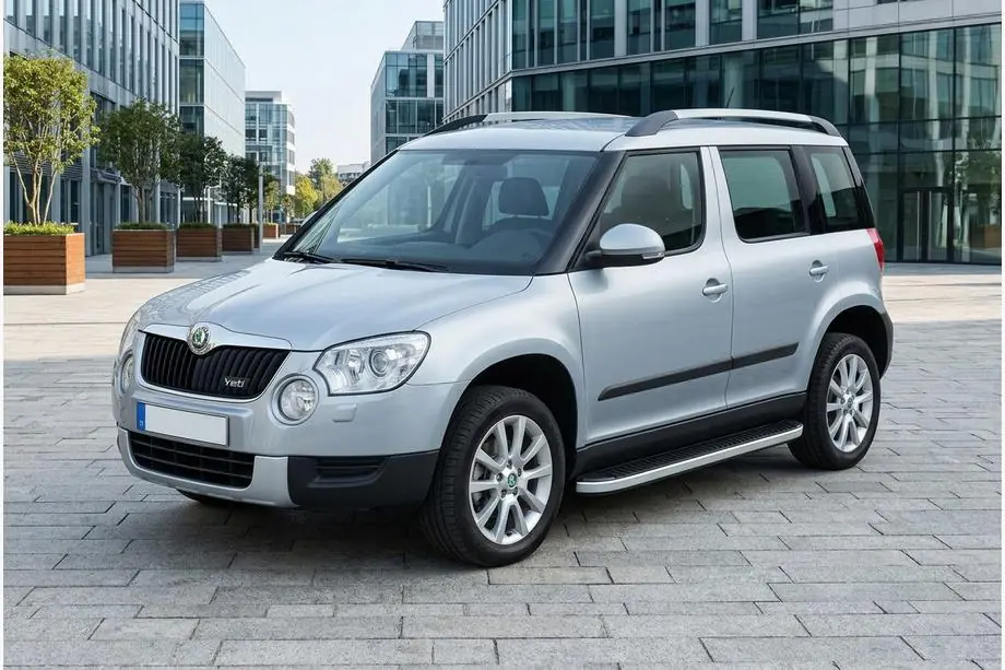 Skoda Yeti 2009–2017 Side steps Tayga Grey (set van 2, aluminium) Image