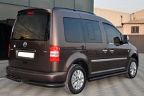 Volkswagen Caddy 2004–2010 Sidebars BB001 Black (2 stuks, RVS) foto 6