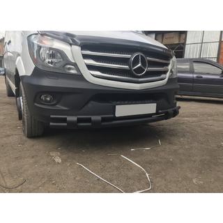 Voorste onderste beschermbeugel Shark Black (RVS) Mercedes Sprinter W906 2006–2018 foto 1