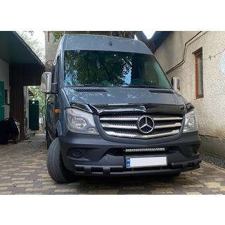 Voorste onderste beschermbeugel Shark Black (RVS) Mercedes Sprinter W906 2006–2018 foto 2