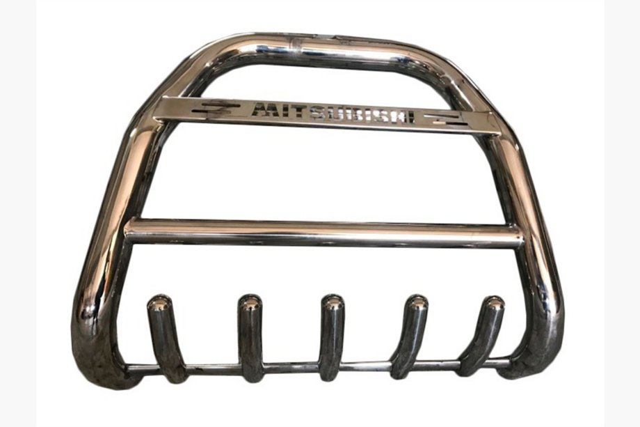 Mitsubishi Pajero Wagon IV 2006–2021 Bullbar QT012 (RVS) Image