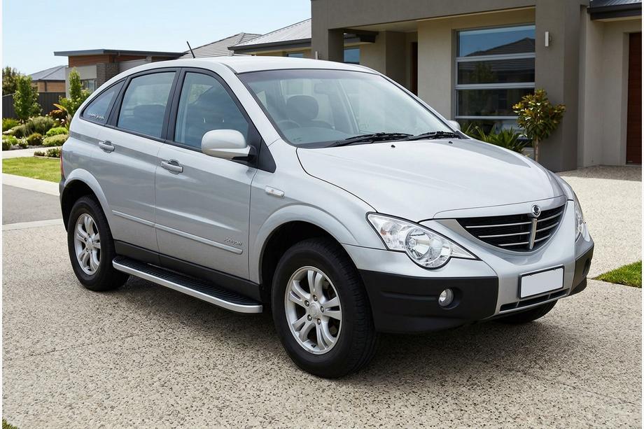 SsangYong Action 2005–2018 Side steps Tayga Grey (set van 2, aluminium) Image