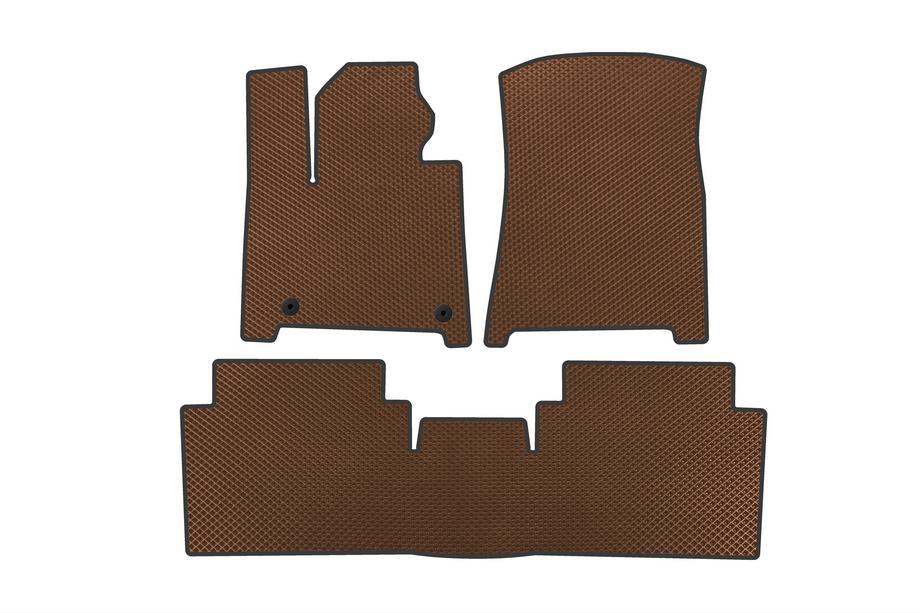 Hyundai Santa Fe 5 2023– EVA automatten voor het interieur (2 rijen, bruin) Image