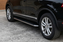 Volkswagen Touareg 2002–2010 Maydos V1 zijtreden (set 2 stuks, aluminium + RVS) foto 1