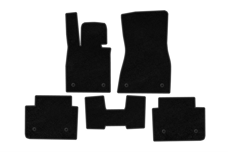 BMW 5/i5 Serie G60/G60E/G61 2023– Deluxe textielen automatten (voor i5 G60E, zwart) Foto 1