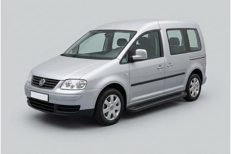 Volkswagen Caddy 2004–2010 Allmond Black side steps (2 st., aluminium) Image