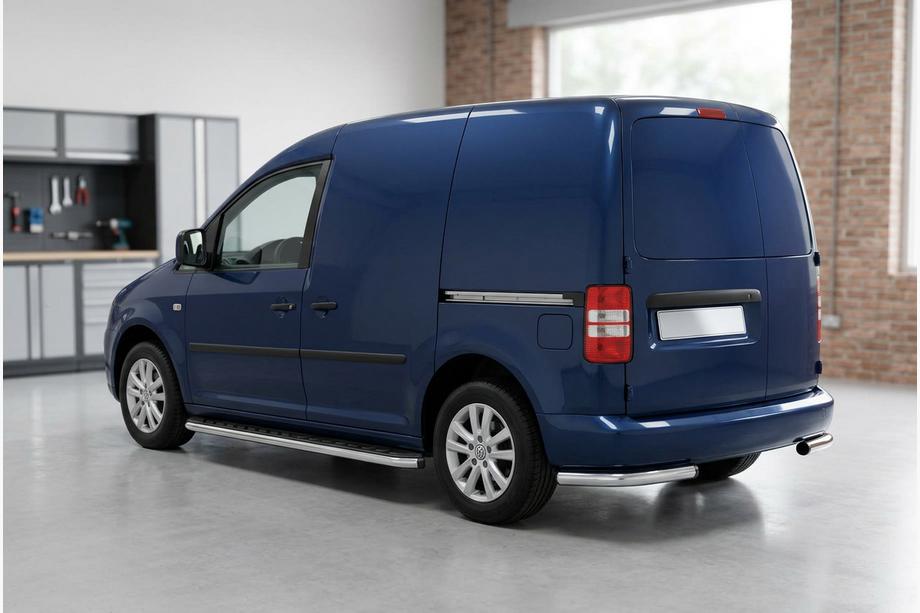 Volkswagen Caddy 2004–2010 Maydos V1 zijtreden (set 2 stuks, aluminium + RVS) Maxi basis Image