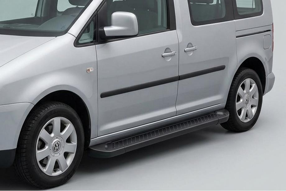 Volkswagen Caddy 2010–2015 Allmond Black side steps (2 st., aluminium) Image