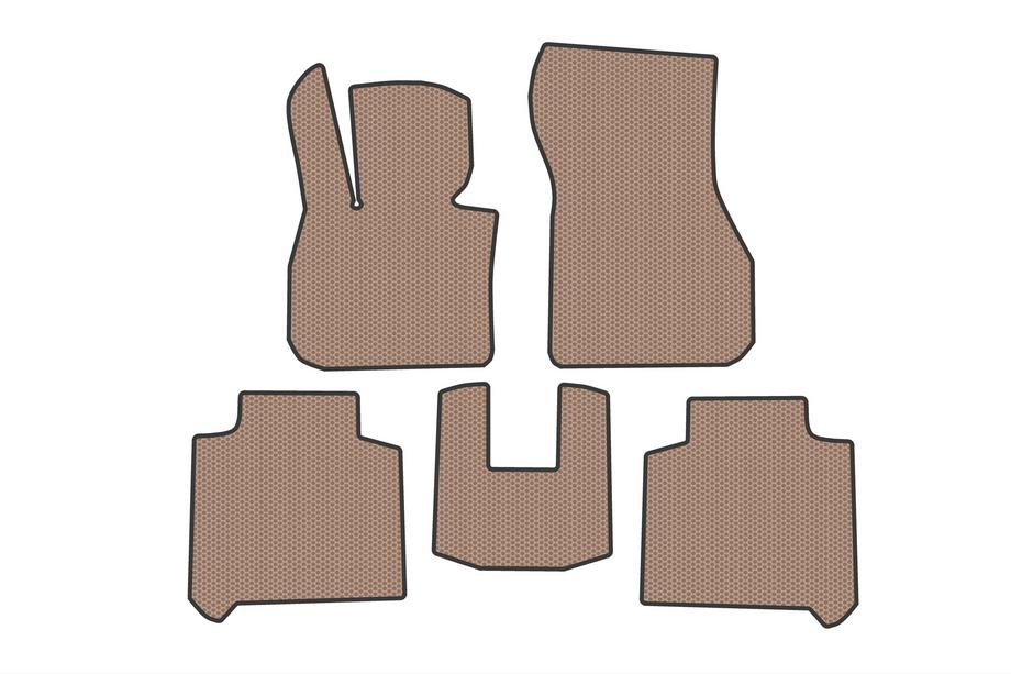 BMW 2 Serie Active Tourer F45/F46 2014–2021 Carsuit rubberen vloermatten voor het interieur (2 rijen, voor F46, beige) Image