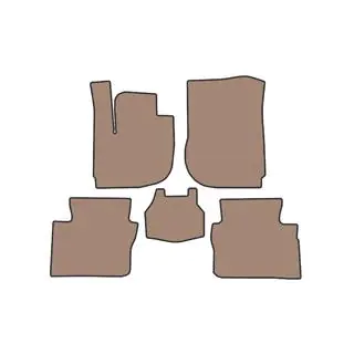 Rubberen automatten Carsuit (Beige)