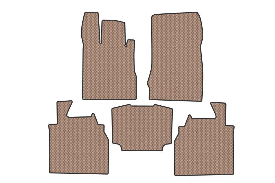 Mercedes S-Class W220 1998–2005 Rubberen vloermatten Carsuit (Long, Beige) Image