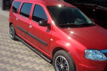 Dacia Logan MCV 2004–2014 Sidebars Black (2 st., RVS) foto 1