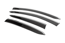 Fiat Linea 2006–2018 Raamdeflectoren met chromen sierlijst (4 stuks, Sunplex Chrome) foto 2