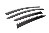 Fiat Linea 2006–2018 Raamdeflectoren met chromen sierlijst (4 stuks, Sunplex Chrome) foto 3