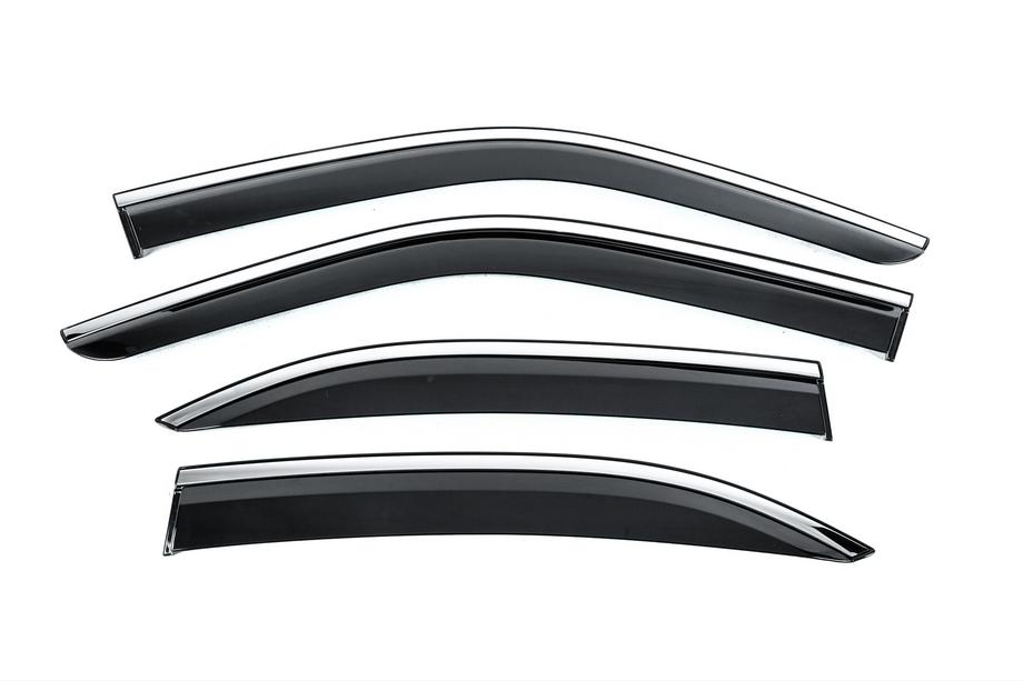 Mercedes E-class W210 1995–2002 Windschermen met chromen sierlijst Niken Luxury (4 stuks) Image