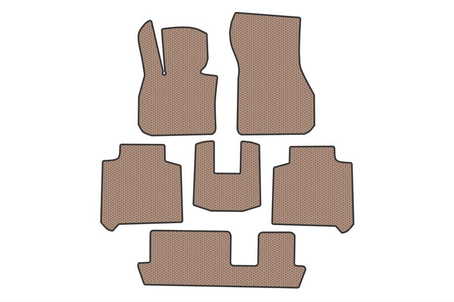 BMW 2 Serie Active Tourer F45/F46 2014–2021 Carsuit rubberen vloermatten (3 rijen, voor F46, beige) Image
