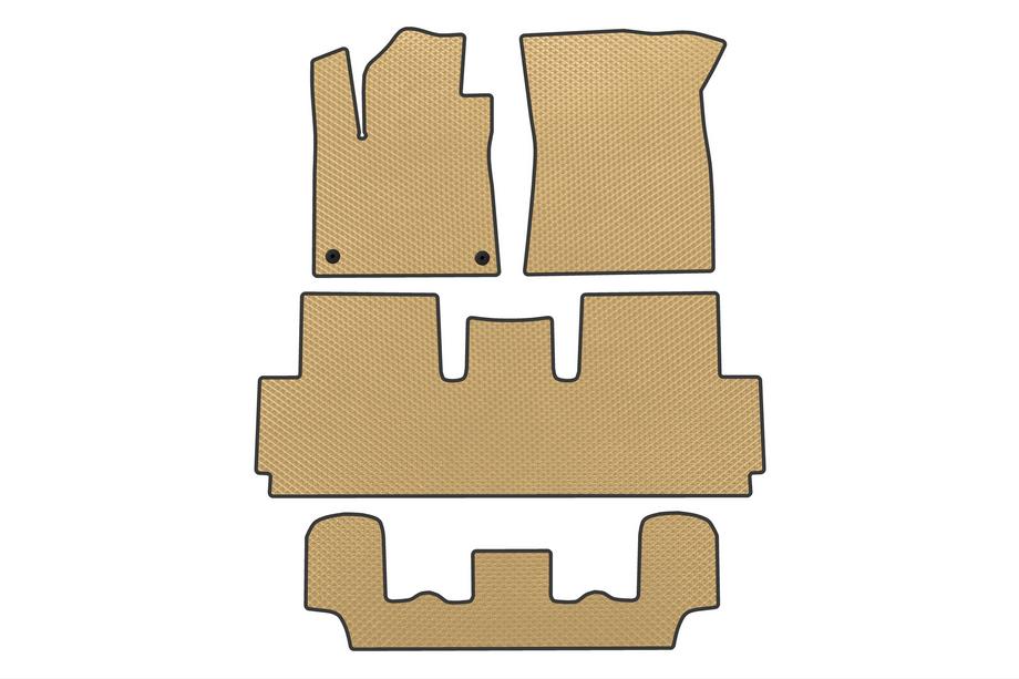 Citroen C-4 Picasso 2013–2022 EVA automatten (voor Grand, 3 rijen, beige) Image