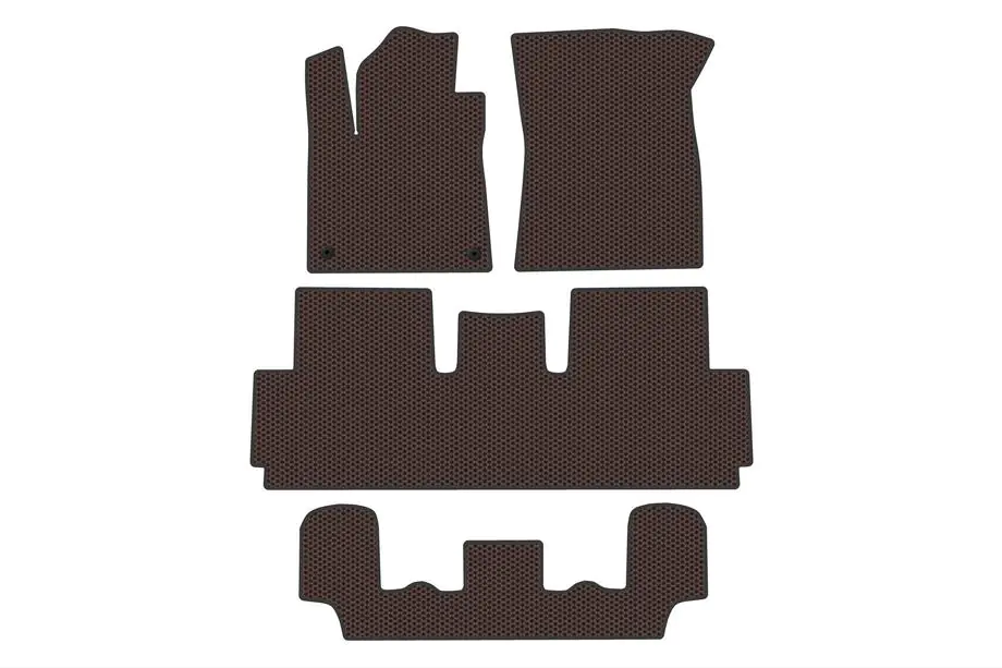 Citroen C-4 Picasso 2013–2022 Rubberen automatten Carsuit (voor Grand, 3 rijen, bruin) Image