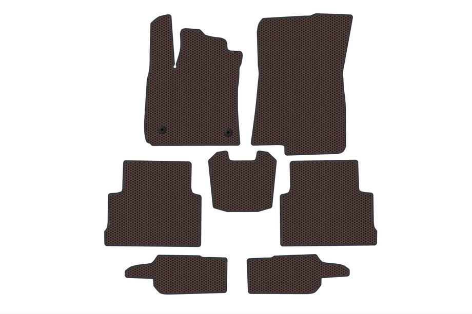 Dacia Jogger 2022– Rubberen automatten Carsuit (3 rijen, bruin) Image