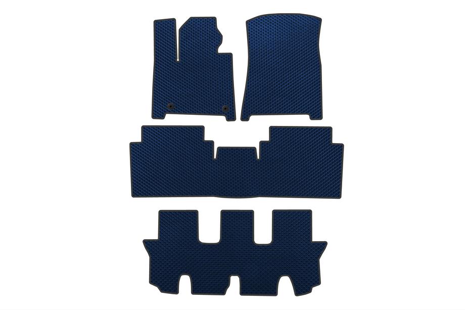 Hyundai Santa Fe 5 2023– EVA automatten (3 rijen, blauw) Image