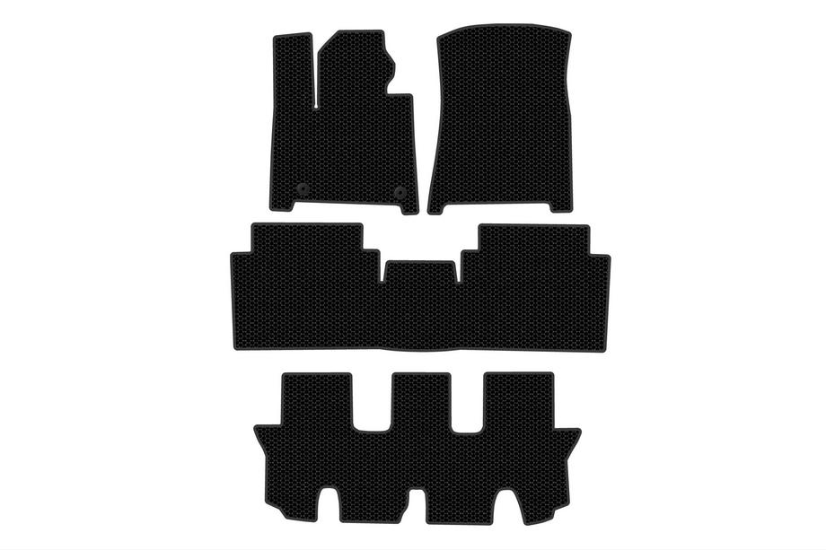 Hyundai Santa Fe 5 2023– Carsuit rubber matten (3 rijen, zwart) Foto 1