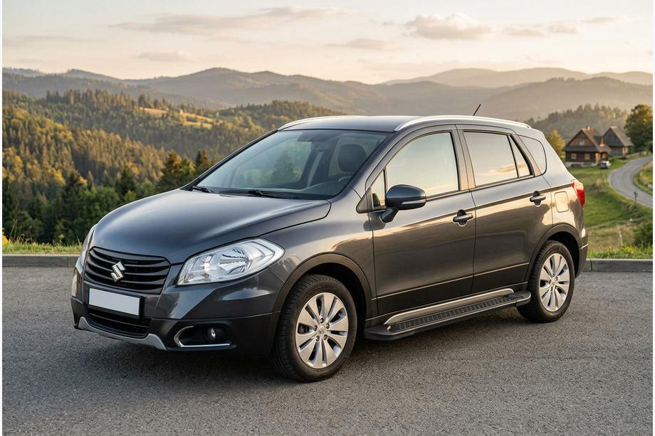 Suzuki SX4 S-Cross 2013–2016 Allmond Black side steps (2 st., aluminium) Image